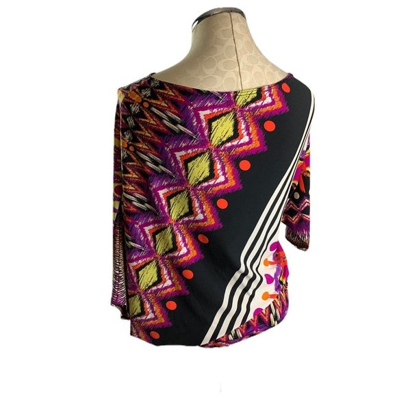 Small Savioni Blouson Bright Women's Pullover Blouse Made in Italy - Picture 5 of 9